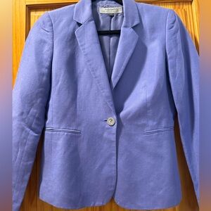 Tahari Purple Linen Blazer